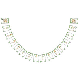 Bandeirinha Animais da Selva Cobra Safari Car Greenery Anivers