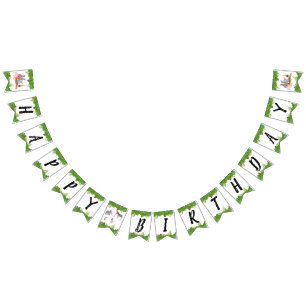 Bandeirinha Animais da Selva Engraçados e Bonitos na Festa Sel