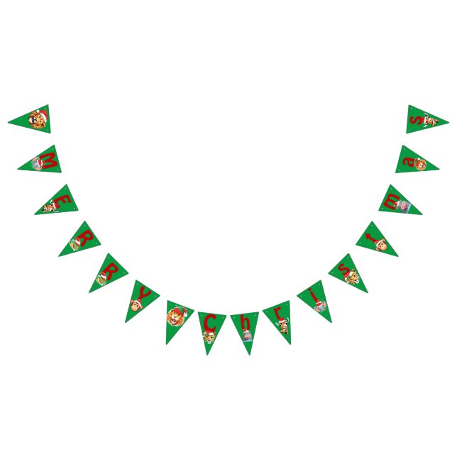 Bandeirinha Animais Safari Engraçados Papais noeis de Leão Fig (Todos)