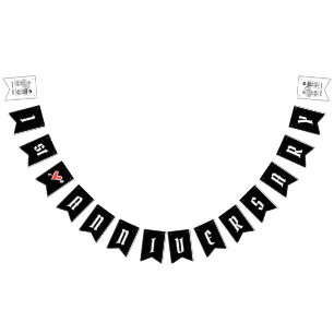 Bandeirinha Aniversário de Casamento de Casais Biker Personali