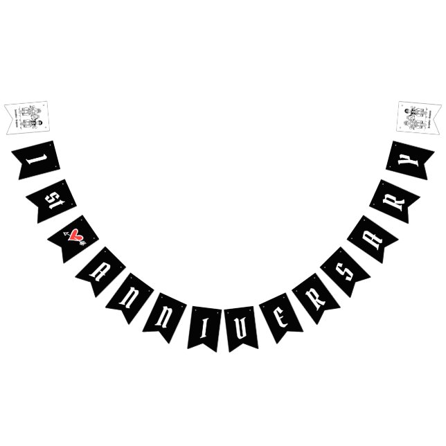 Bandeirinha Aniversário de Casamento de Casais Biker Personali (Todos)