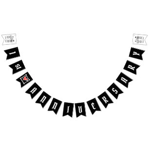 Bandeirinha Aniversário de Casamento de Casais Biker Personali