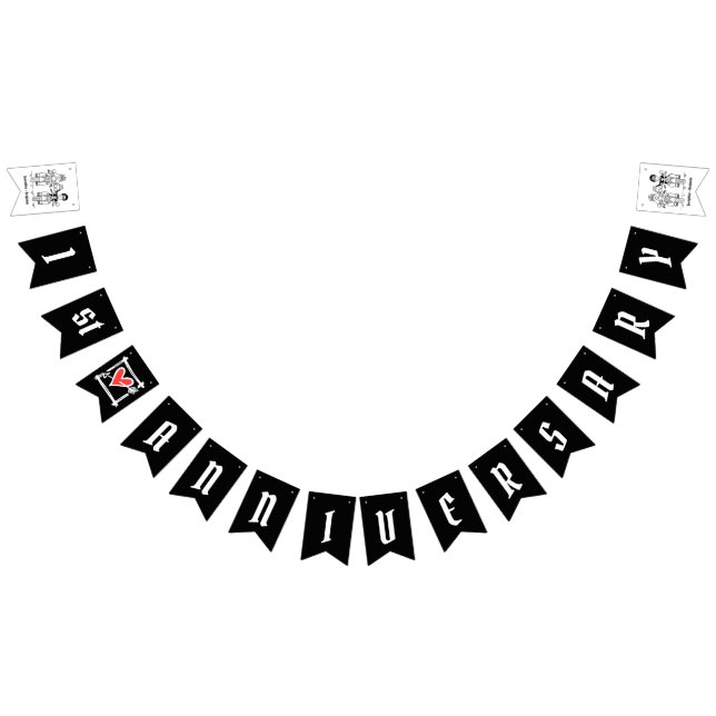 Bandeirinha Aniversário de Casamento de Casais Biker Personali (Todos)