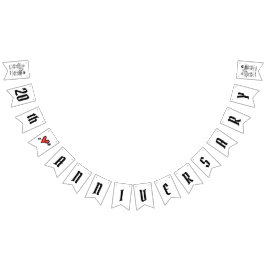 Bandeirinha Aniversário de Casamento de Casais Biker Personali