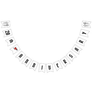 Bandeirinha Aniversário de Casamento de Casais Biker Personali