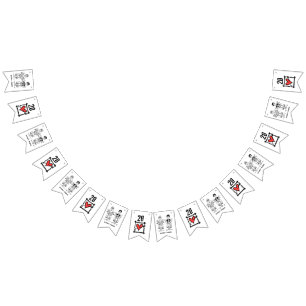 Bandeirinha Aniversário de Casamento de Casais Biker Personali