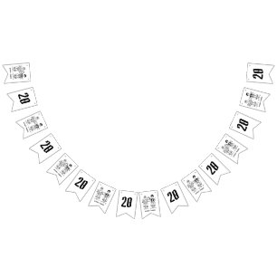 Bandeirinha Aniversário de Casamento de Casais Biker Personali