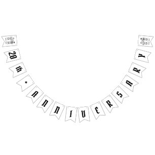 Bandeirinha Aniversário de Casamento de Casais Biker Personali