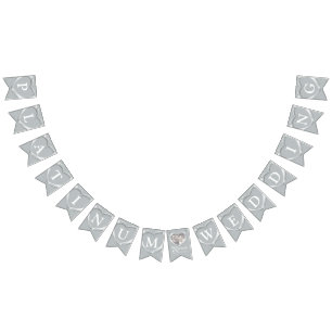 Bandeirinha Aniversário de casamento de Platinum 70