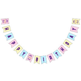 Bandeirinha Aniversário de criança de ginástica de Jump Play H