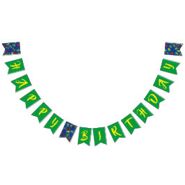 Bandeirinha Aniversário de criança de Sapos de árvores