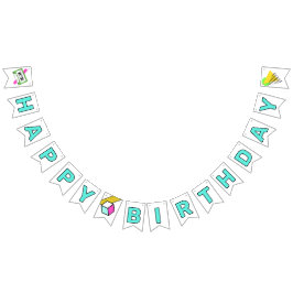 Bandeirinha Aniversário do anos 80 Totalmente Tubular