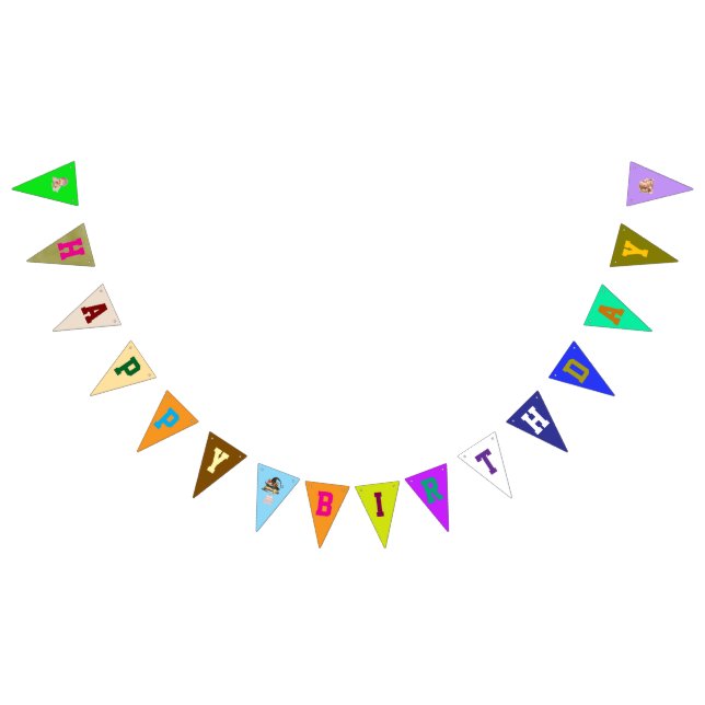 Bandeirinha Aniversário do Dia das Bruxas das Crianças (Todos)