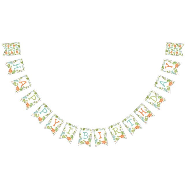 Bandeirinha Aniversário do Dinossauro (Todos)