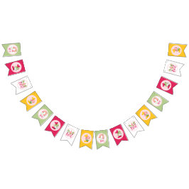 Bandeirinha Aniversário do Jardim do Gnomo de Morango