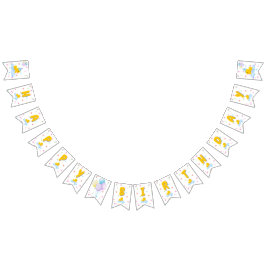 Bandeirinha Aniversário do Pato de Borracha com Bolhas e Confe