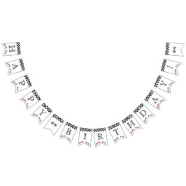 Bandeirinha Aniversário do Tema do Carro Race