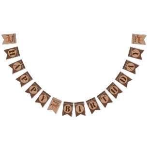 Bandeirinha Aniversário personalizado do falso do cavalo cour