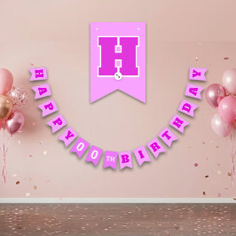 Bandeirinha Aniversário PINK Fofinho