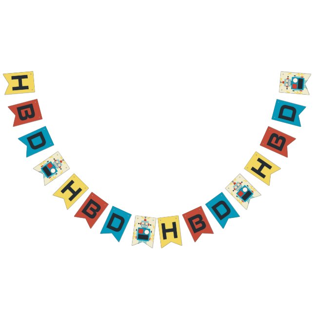 Bandeirinha Antiguamente Robô Brinquedo HBD (Todos)