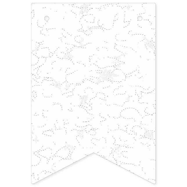 Bandeirinha Anúncio de Formatura Branco Elegante (Primeira Bandeira)