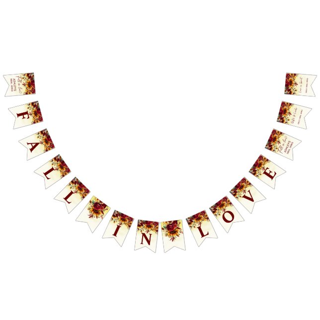 Bandeirinha Apaixonado por chá de panela de girassóis (Todos)