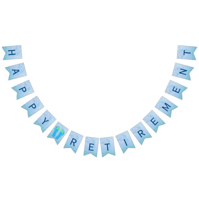 Bandeirinha aquarela oceânica com flip-flops para Reforma (Todos)