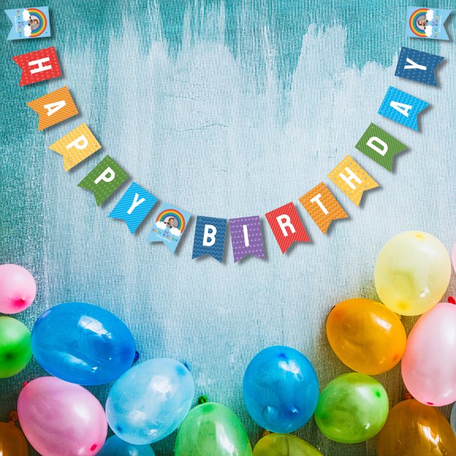 Bandeirinha Arco Arco Arco-Íris Sobre As Nuvens Bebê Primeiro  (Criador carregado)