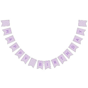 Bandeirinha Arco de Aniversário Coquette de Laço Roxo