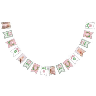Bandeirinha Arco de Trevo Menina Lucky One Aniversário de 1 An