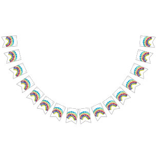 Bandeirinha Arco-íris de papel