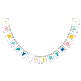 Bandeirinha Arco-Íris do Tema da Festa de aniversário Divertid