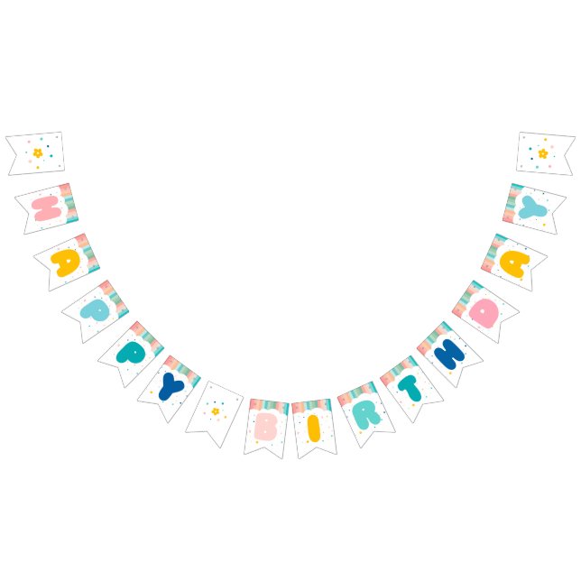 Bandeirinha Arco-Íris do Tema da Festa de aniversário Divertid (Todos)