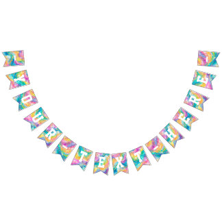 Bandeirinha Arco-íris e faixa Dourada