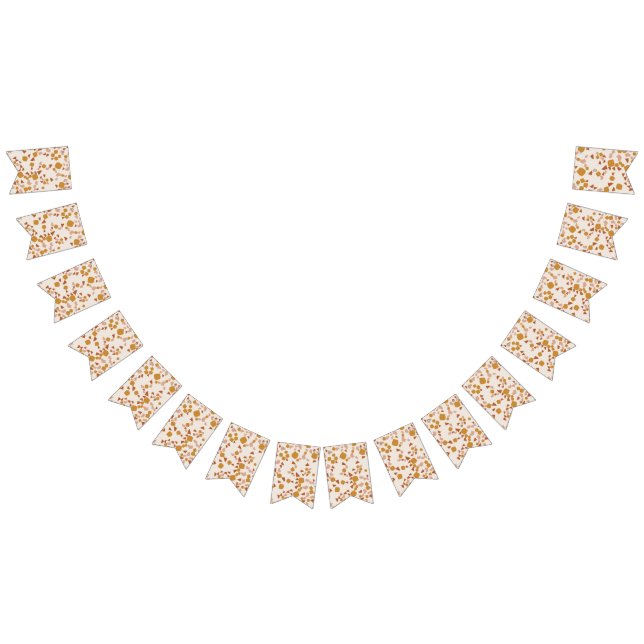 Bandeirinha Arranjo Dourado Terrazzo Simples Moderno (Todos)