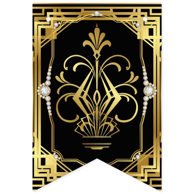 Bandeirinha Art Deco Colocando na Moda (Primeira Bandeira)