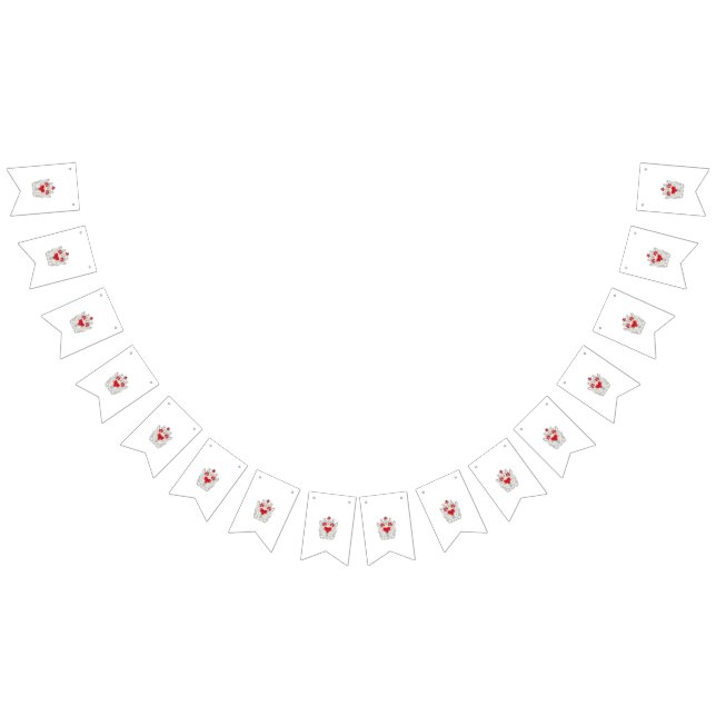 Bandeirinha Arte Crônica Floral ・ Design Bold Gótico Folk (Todos)