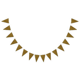 Bandeirinha Arte Deco Escalas de Sereia - Preto e Dourado