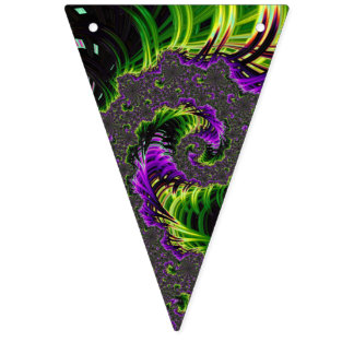 Bandeirinha Arte Fractal Espiral Espiral Psicodélica Eclética
