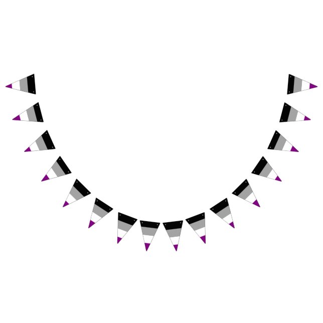 Bandeirinha Asexuality pride flag banner (Todos)