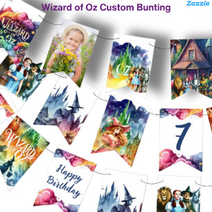 Bandeirinha Assistente Personalizado de Bunting Oz para Partes