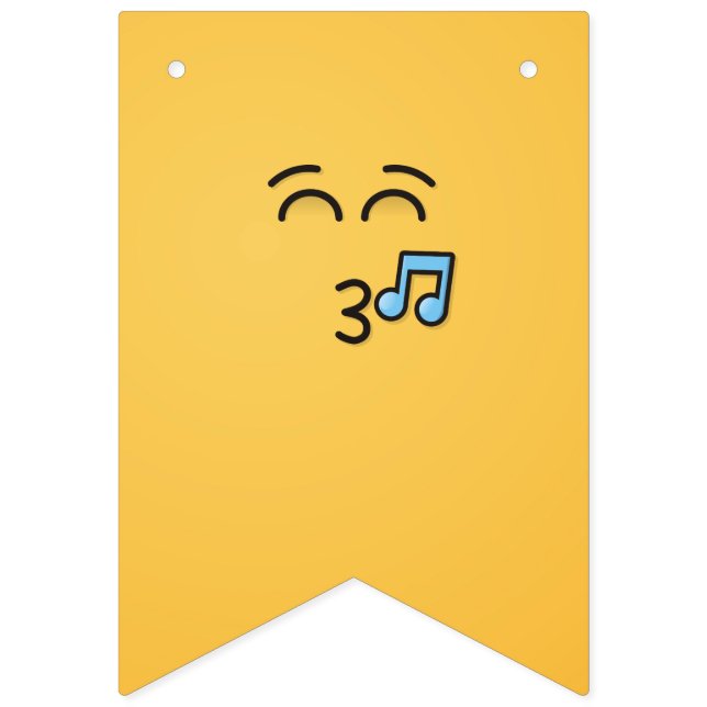 Bandeirinha Assobiar Face com Olhos Sorridentes (Primeira Bandeira)