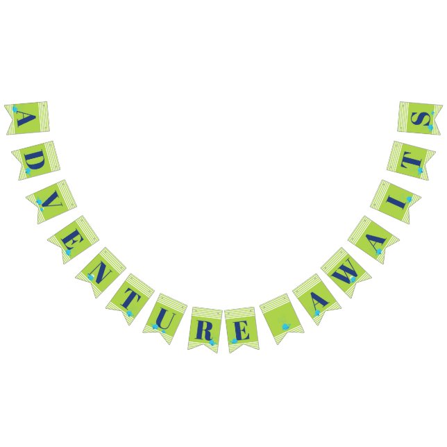 Bandeirinha Aventura Aguarda Chá de fraldas Náutico De Baleias (Todos)