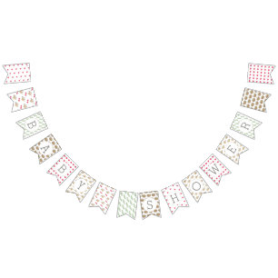 Bandeirinha Aves chás de fraldas