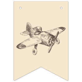 Bandeirinha avião, avião, vintage, BANNER DE BUNNING