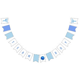 Bandeirinha Azul do menino da equipe com bola Bouncy