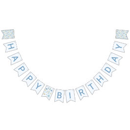 Bandeirinha Azul Sob O Decor Da Festa de aniversário Do Mar