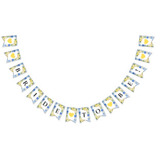 Bandeirinha Azulejos Azuis Limão Noiva para Surgir