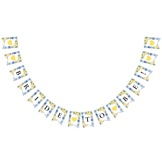 Bandeirinha Azulejos Azuis Limão Noiva para Surgir (Todos)