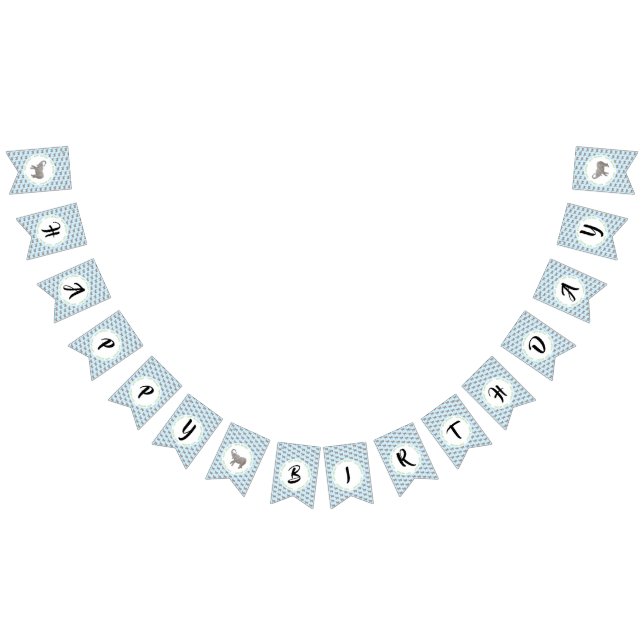 Bandeirinha Baby Elephant Birthday (Todos)